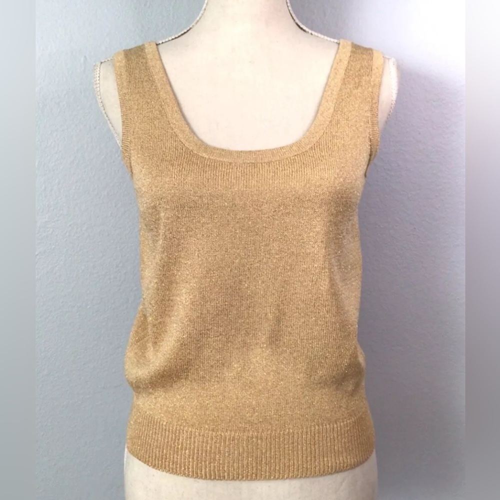 ST. JOHN GOLD METALLIC TOP - Picture 2 of 4